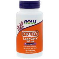 7-KETO + CLA NOW Foods, 7-КЕТО 100 мг + КЛК 400 мг - 60 желатиновых капсул