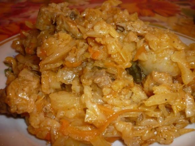 Капуста с рисом